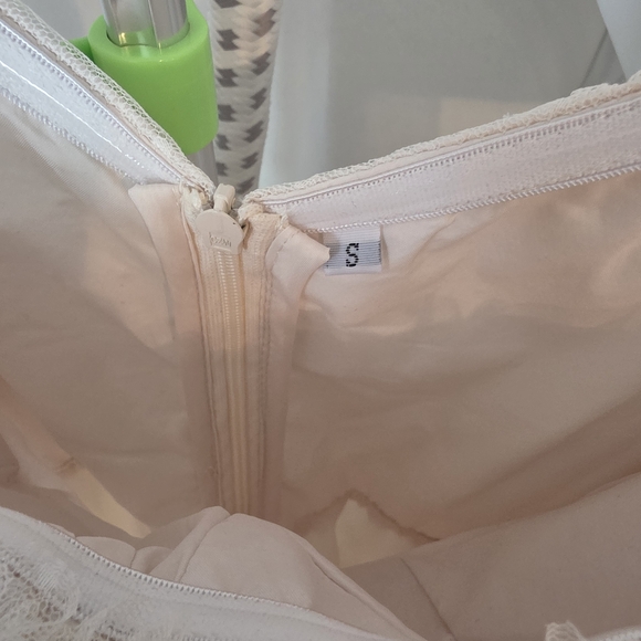 Catchall Ivory Swiss Dot Ruffle Tulle Midi Dress Romantic Cottagecore S - Picture 6 of 7